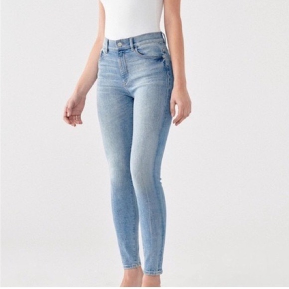 DL1961 High Rise Jeans - The Farrow Crop High-Rise Instasculpt Skinny Jeans - Picture 1 of 8